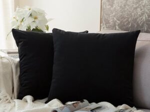 کوسن دیزاین پرشده مخمل رنگ مشکی کد 229 مجموعه 1عددی