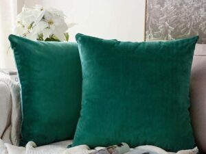 روکش کوسن مخمل رنگ سبز کد 209 مجموعه 1عددی