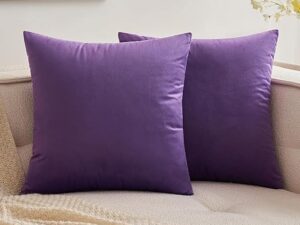 روکش کوسن مخمل رنگ بنفش کد 215 مجموعه 1عددی